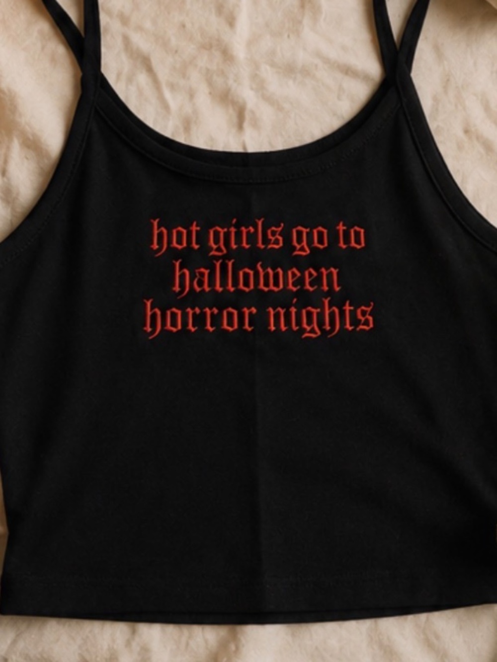 Hot Girls Go To Halloween Horror Nights | Embroidered HHN inspired tank
